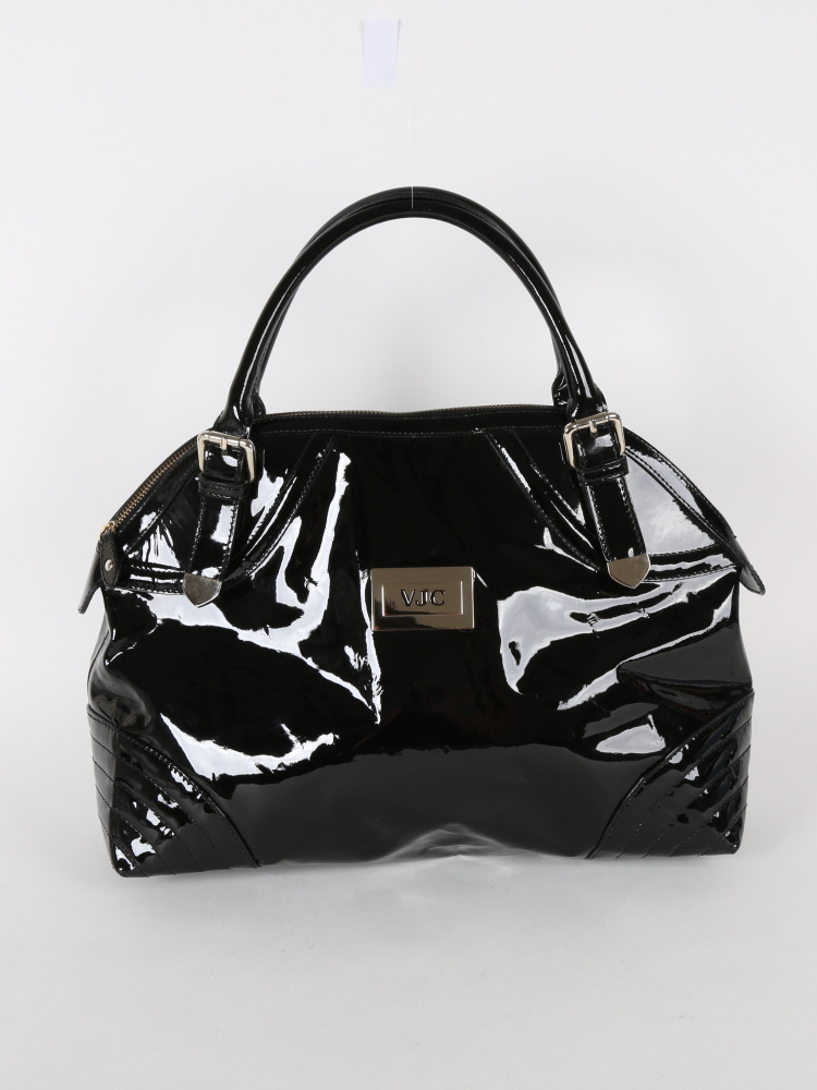 Versace VJC Black Patent Tote www.luxurybags