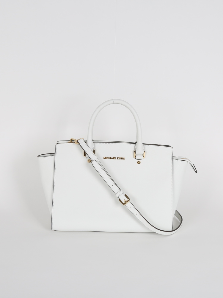 Michael kors white leather clutch sale