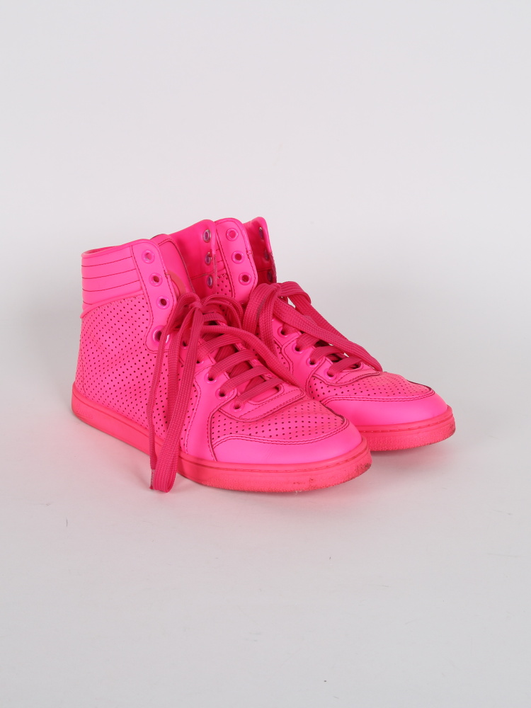 conjunctie van mening zijn baas Gucci - Coda Neon Pink High Top Sneakers 36,5 | www.luxurybags.de