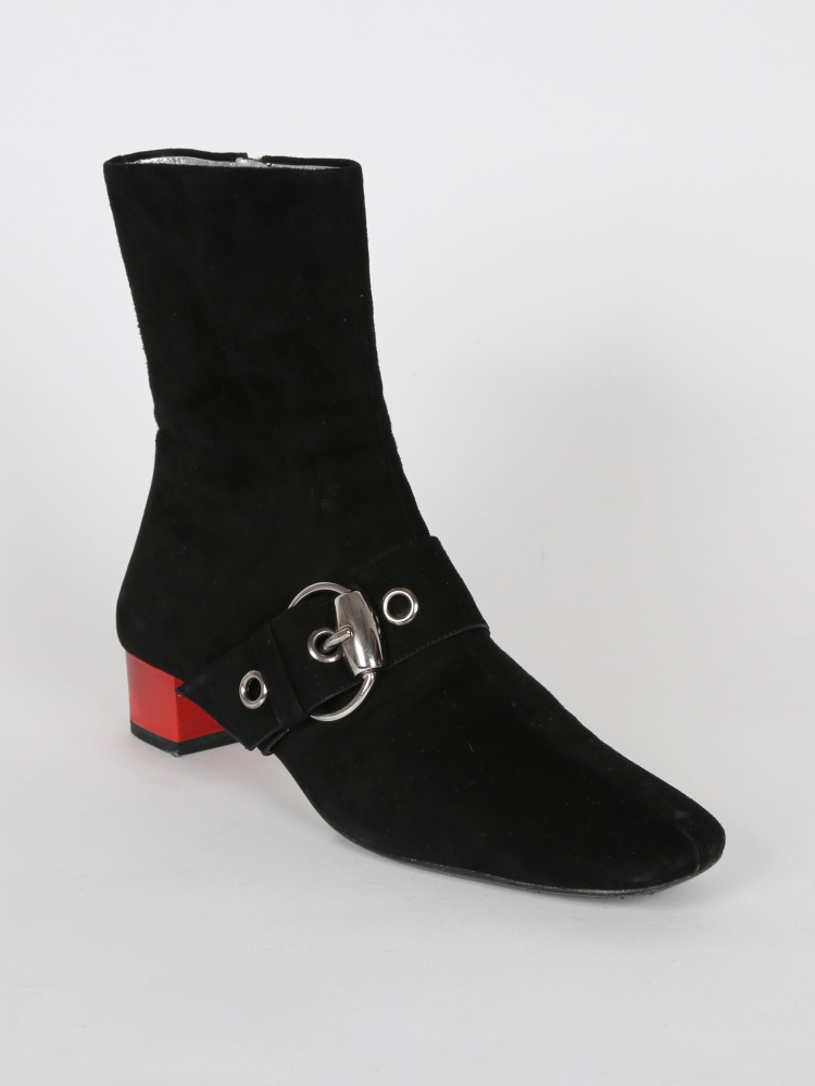 gucci black suede boots