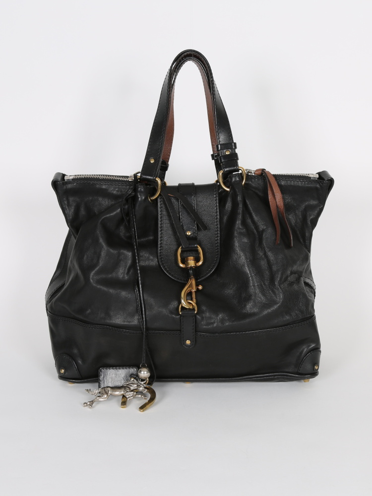 Chloe Kerala Black Grained Leather Bag www.luxurybags