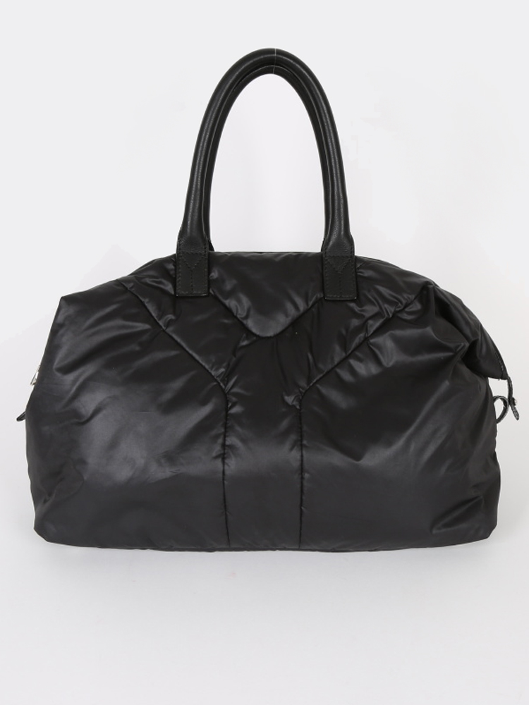 Yves Saint Laurent Hamptons Boston Black Nylon Bag www.luxurybags