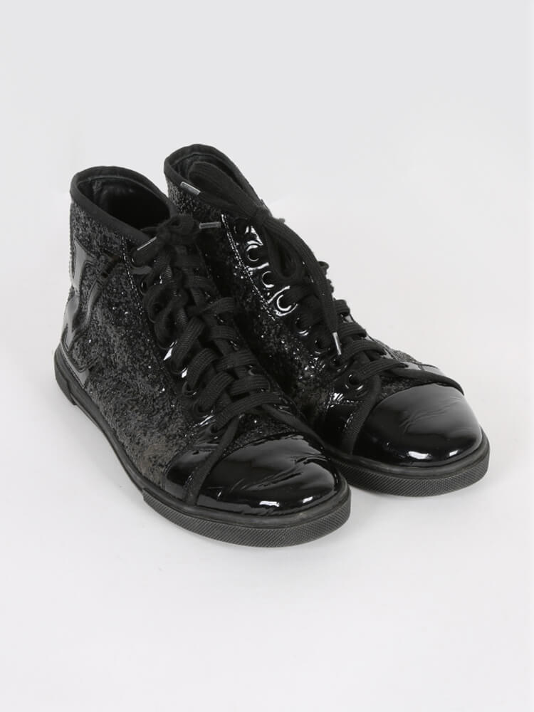 Black sparkly high tops on sale