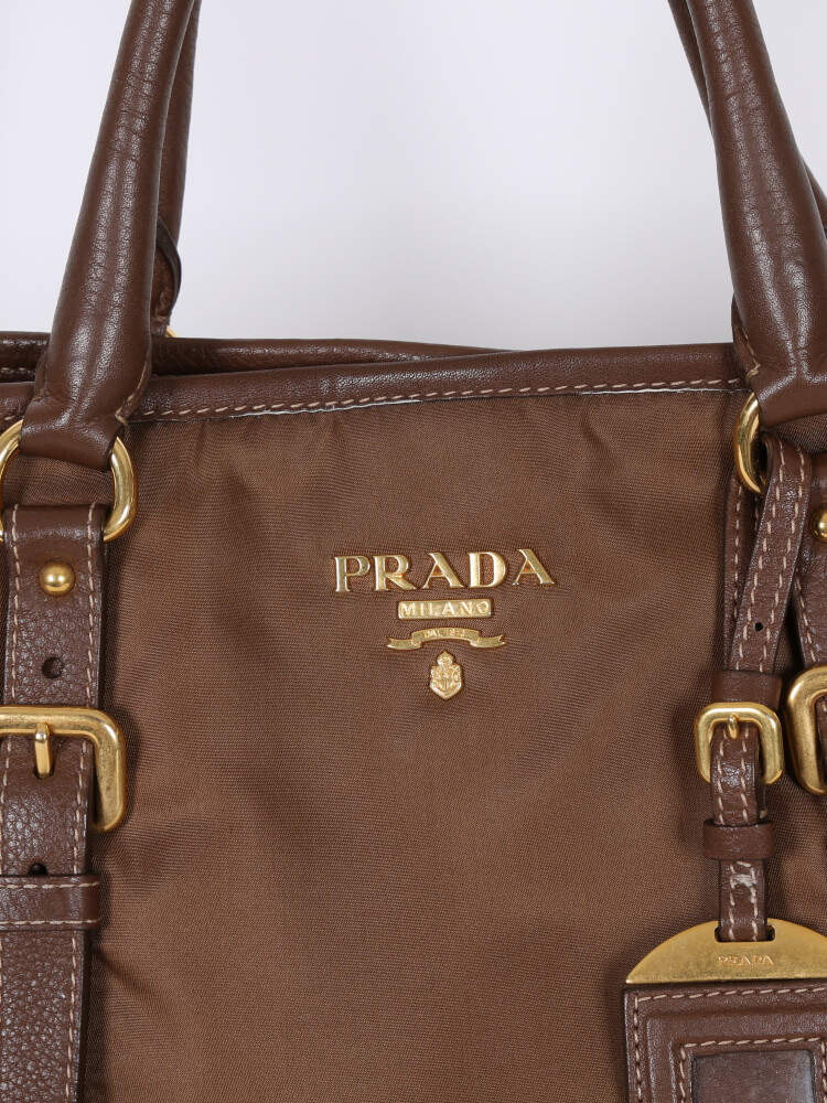 prada nylon brown