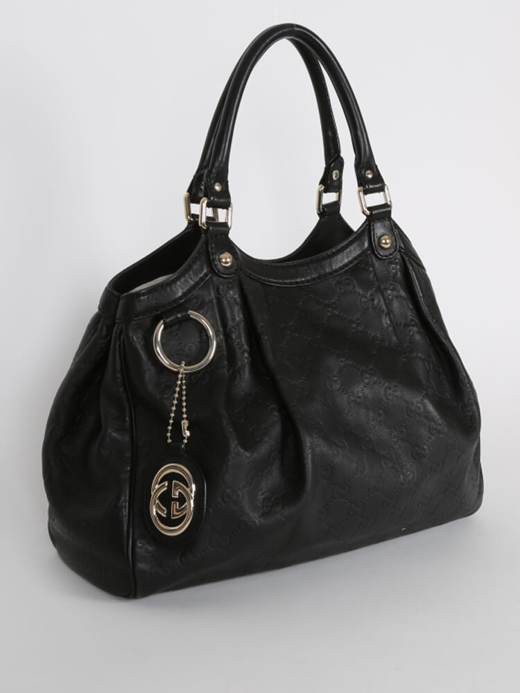 Black guccissima bag online