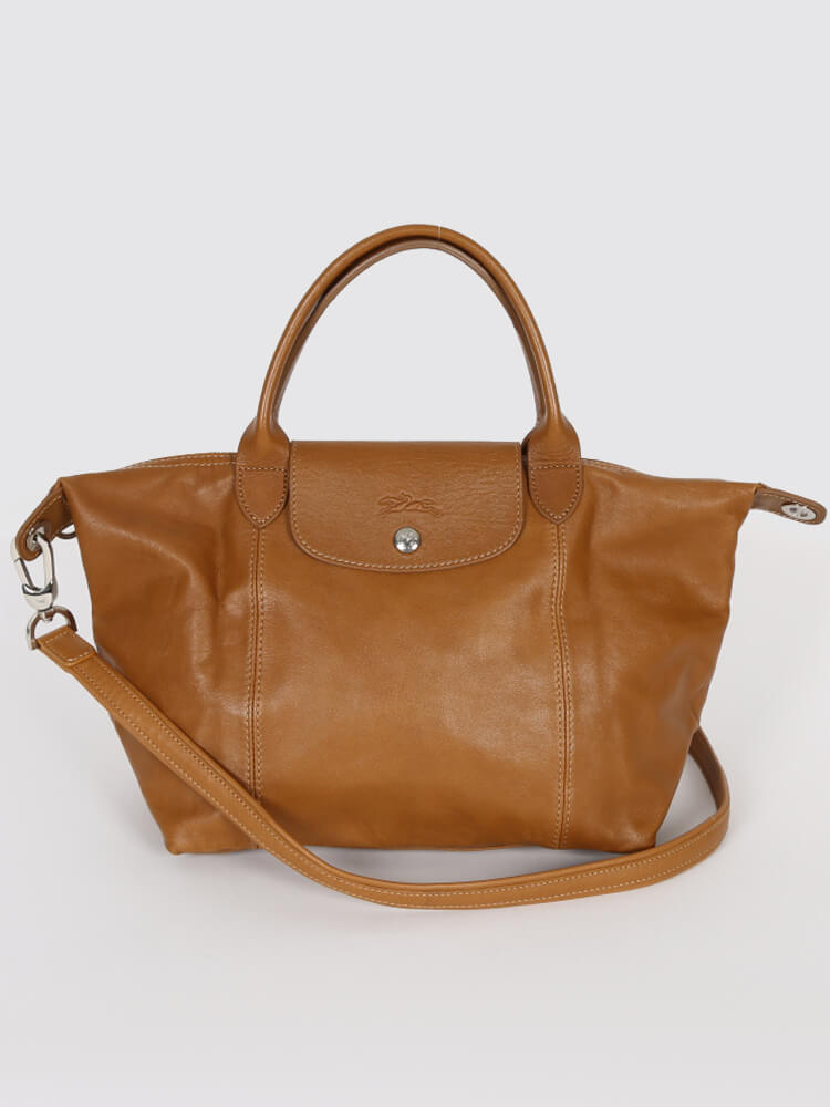 Longchamp leather le pliage sale