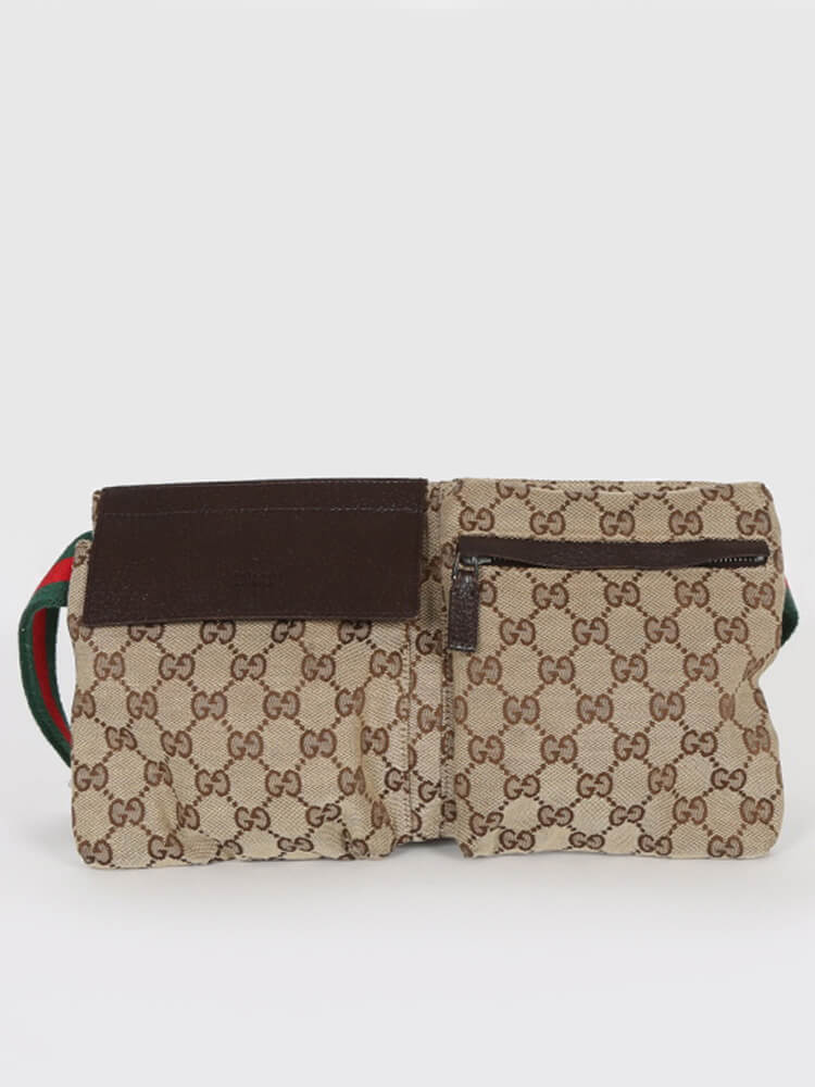 gucci canvas belt bag