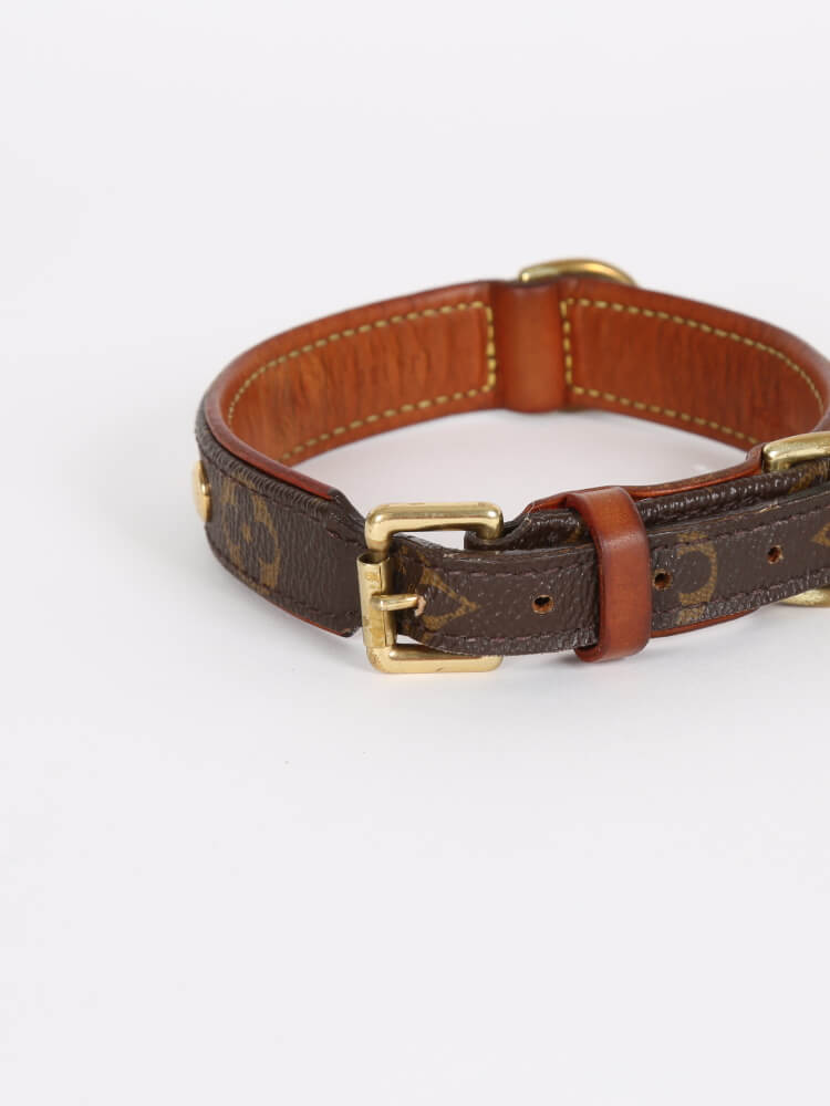 Louis Vuitton Halsband Baxterhalsband für kleine Hund Katze braun Monogramm  Leinwand