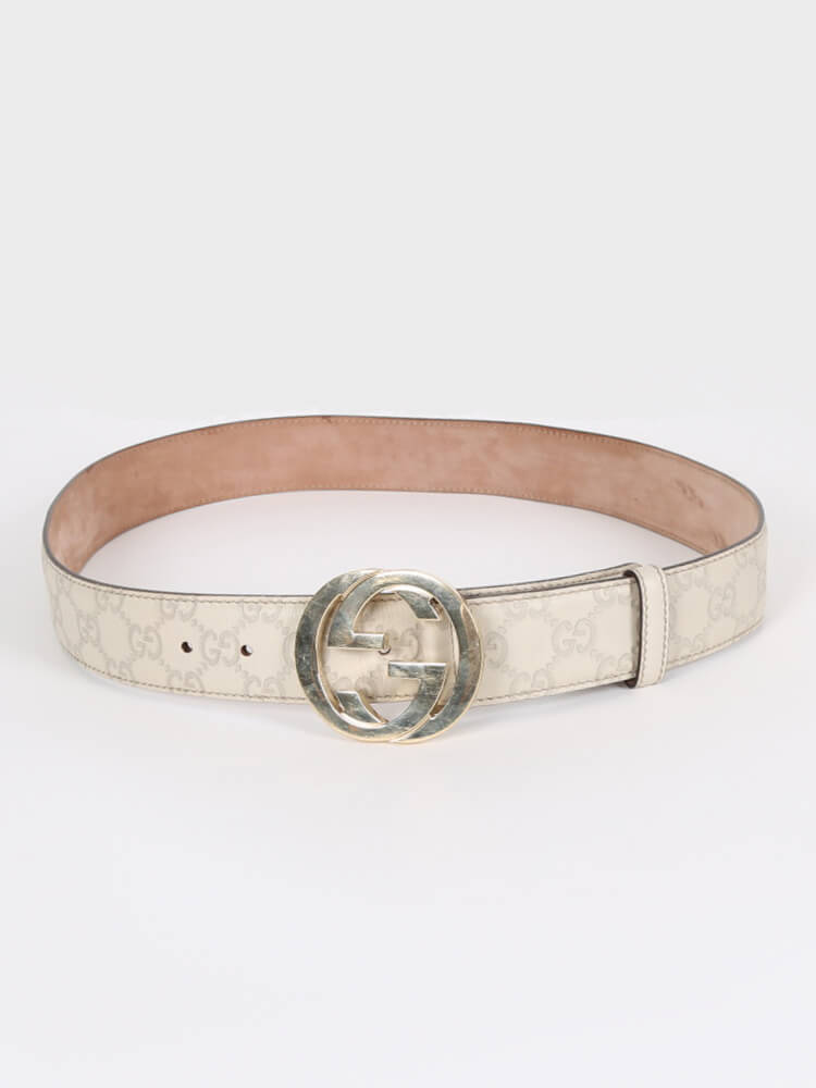 gucci belt ivory