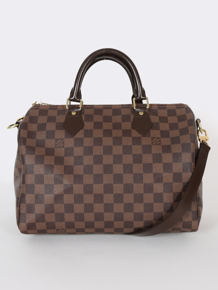 Louis Vuitton Speedy 30 Bandouliere Damier Ebene Canvas www.luxurybags