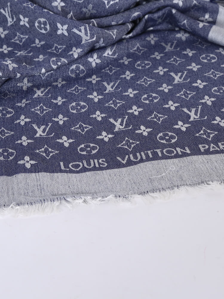 Louis Vuitton Schal Monogram Denim Blau, € 320,- (2700 Wiener Neustadt) -  willhaben