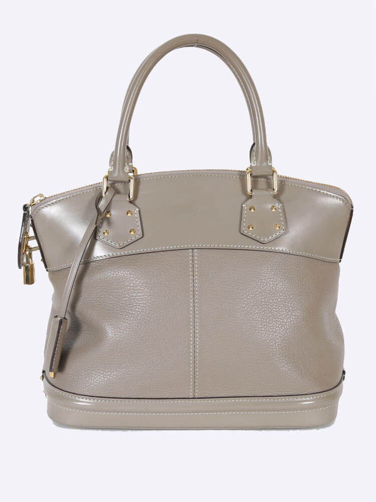 Louis Vuitton Verone Suhali Leather Lockit PM Taupe Canvas Shoulder Bag (ERX) 144010001207 Do