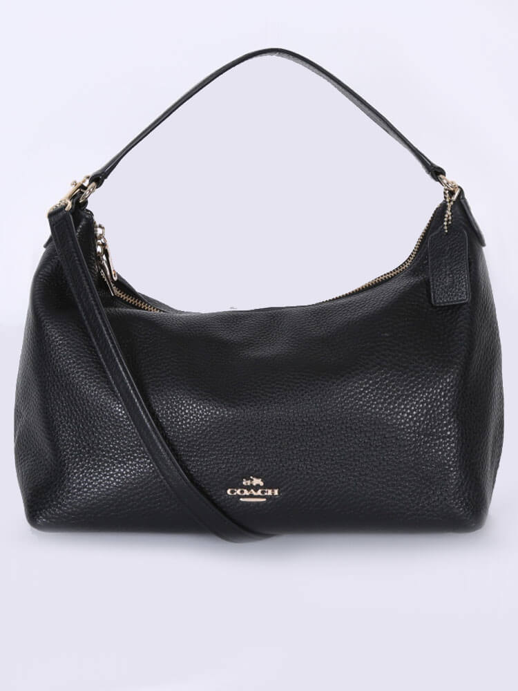 Coach Celeste East West Leather Hobo Bag Black www.luxurybags