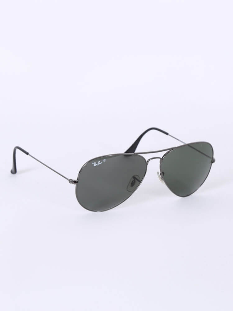 Ray Ban Aviator Large Polarized Metal Sunglasses Black www.luxurybags