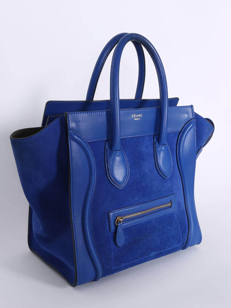 celine luggage blau