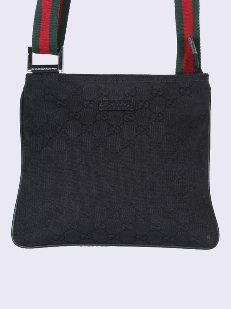 Gucci messenger bag red green strap fashion