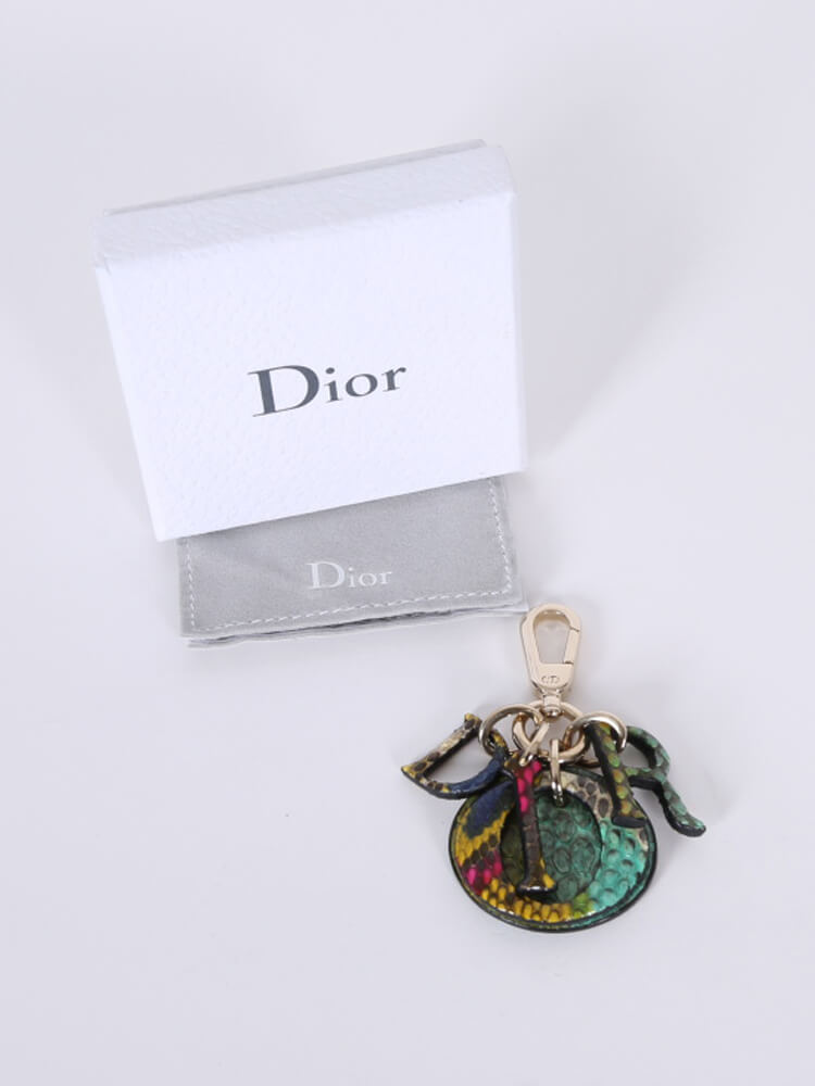 Dior - Python Leather Logo Bag/Key Charm Colorful | www.luxurybags.de