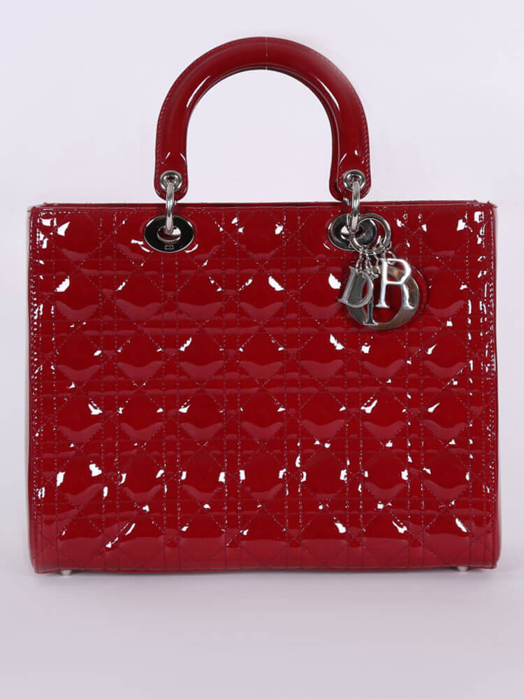 Large on sale red handbag