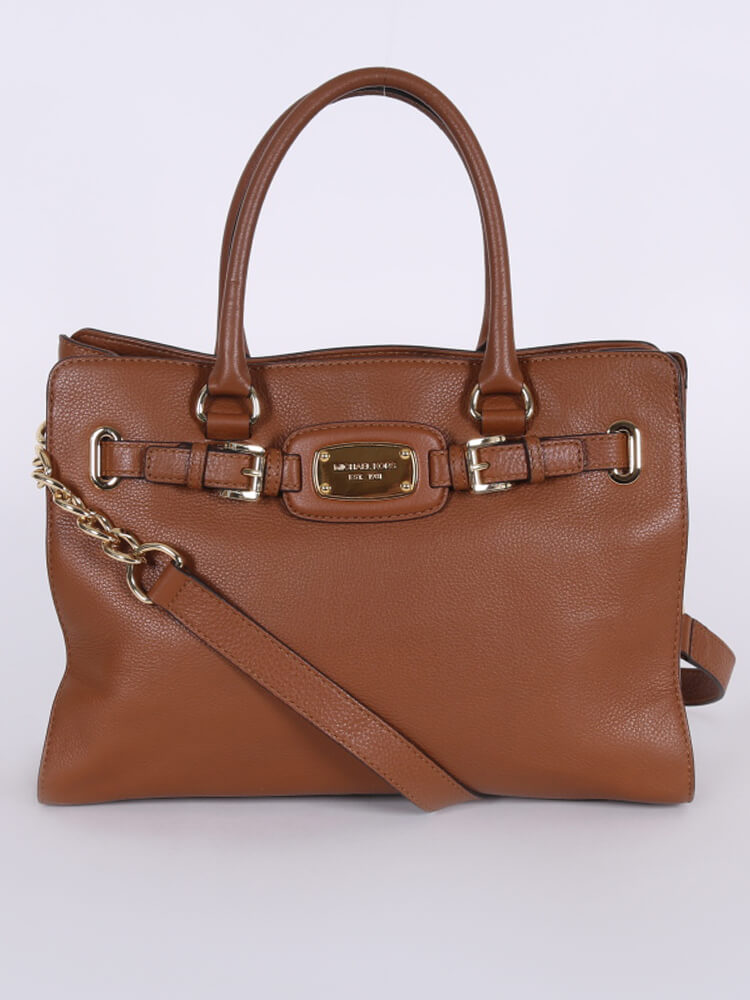 Michael kors hamilton leather satchel sale