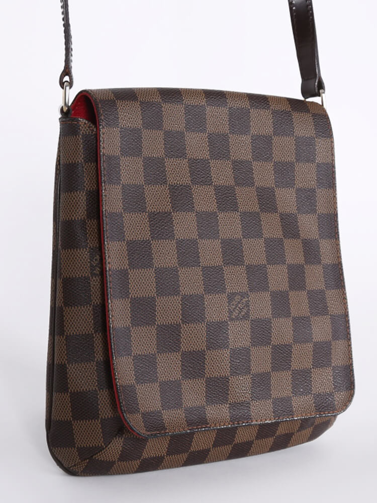 LOUIS VUITTON Musette Salsa GM Damier Ebene Crossbody Bag Brown