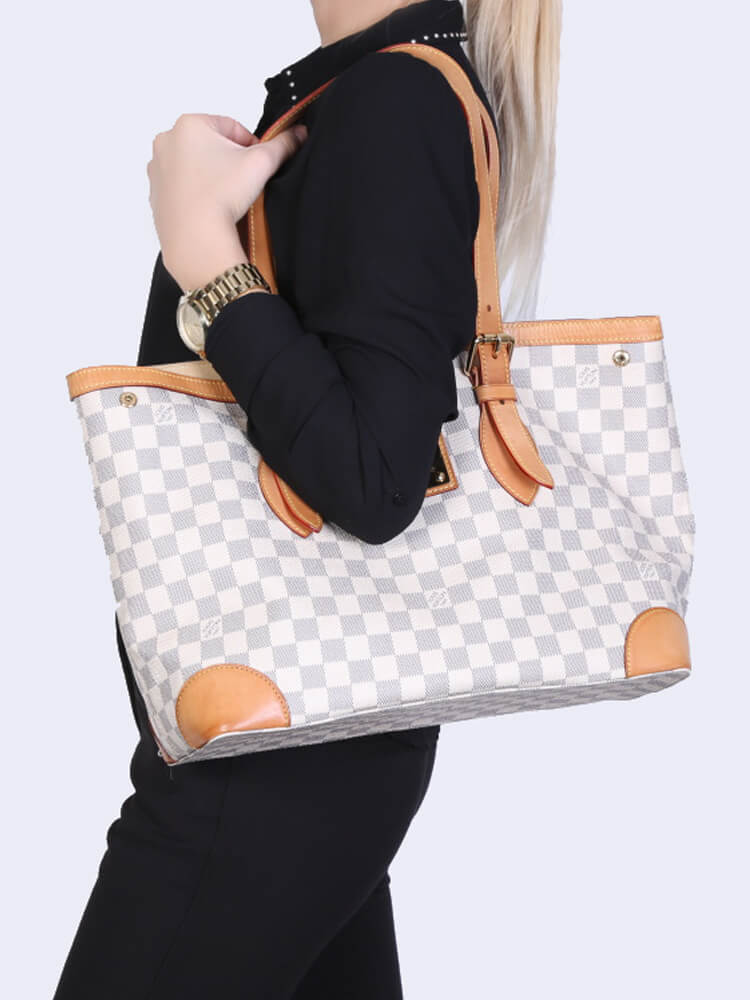 Louis Vuitton Damier Azur Canvas Hampstead MM Bag at 1stDibs  hampstead mm  damier azur, louis vuitton damier azur hampstead mm