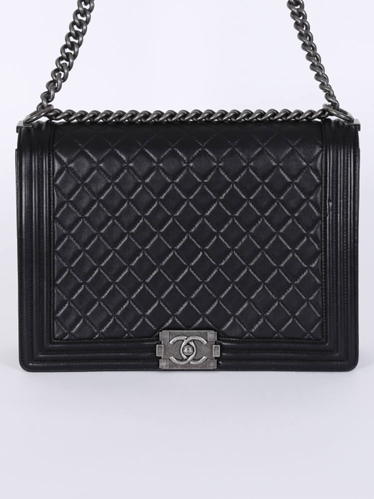 Large chanel 2025 boy bag