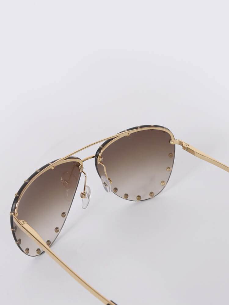 Louis Vuitton Goldtone Metal Frame The Party Sunglasses Z01064U