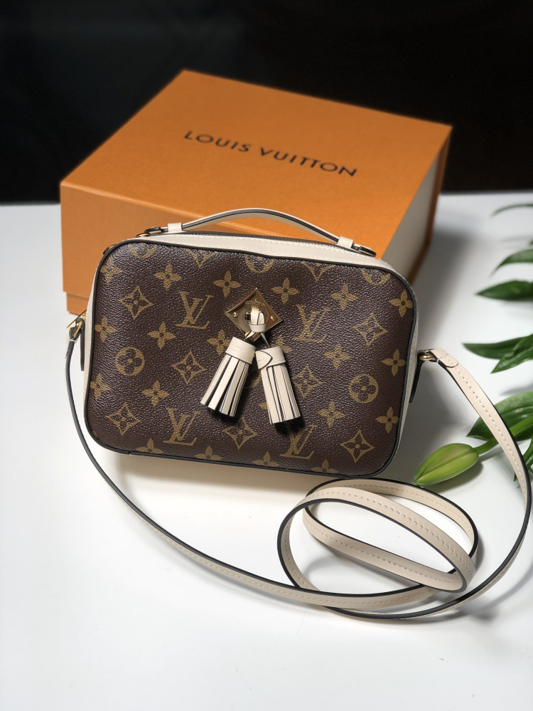Louis Vuitton, Bags, Euc Louis Vuitton Saintonge Empreinte Creme 2 Tone  Crossbody Bag Leather
