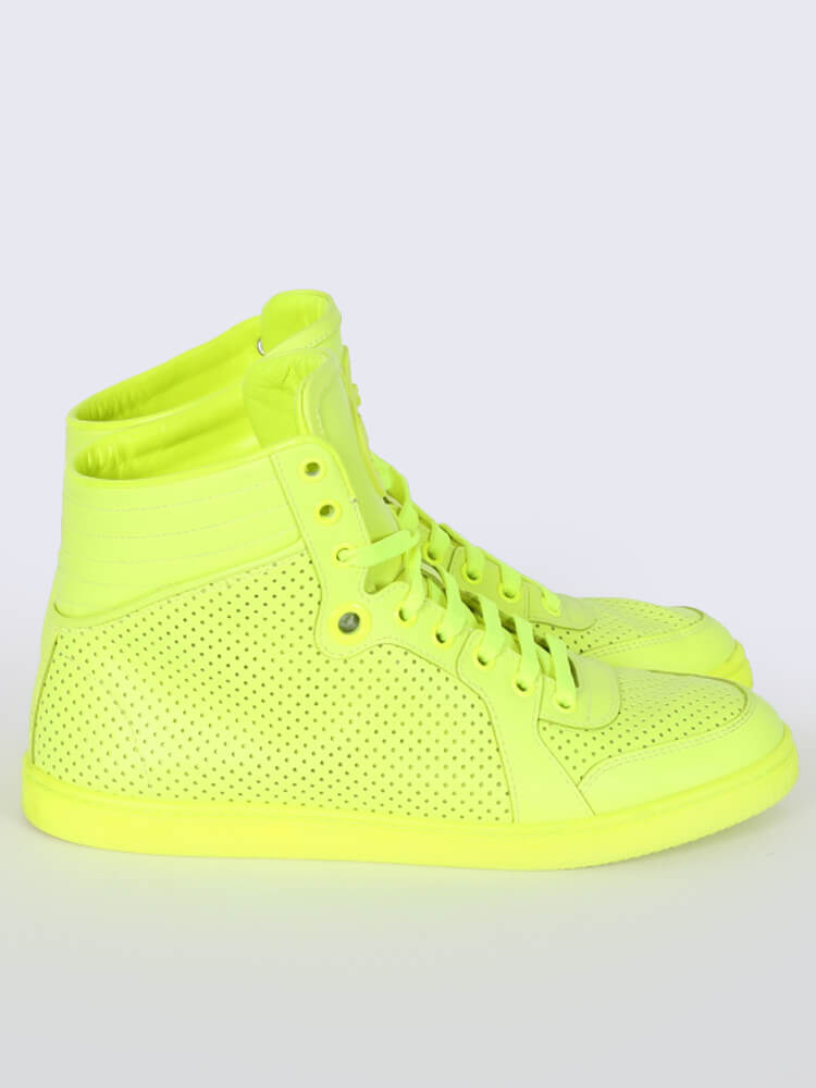 Abstractie Baleinwalvis burgemeester Gucci - Coda Leather High Top Sneakers Neon Yellow 37,5 | www.luxurybags.de