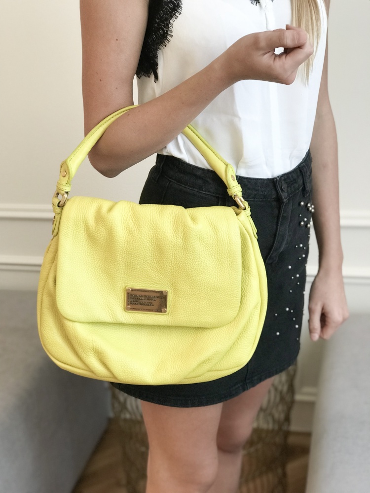 Marc by Marc Jacobs Classic Q Lil Ukita Leather Yellow www.luxurybags