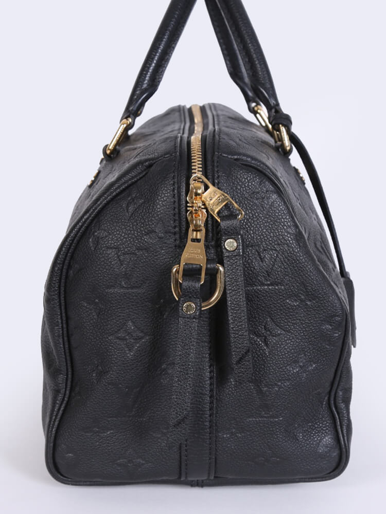 Louis Vuitton Speedy Bandoulière 25 Bicolore Black Beige Monogram Empreinte