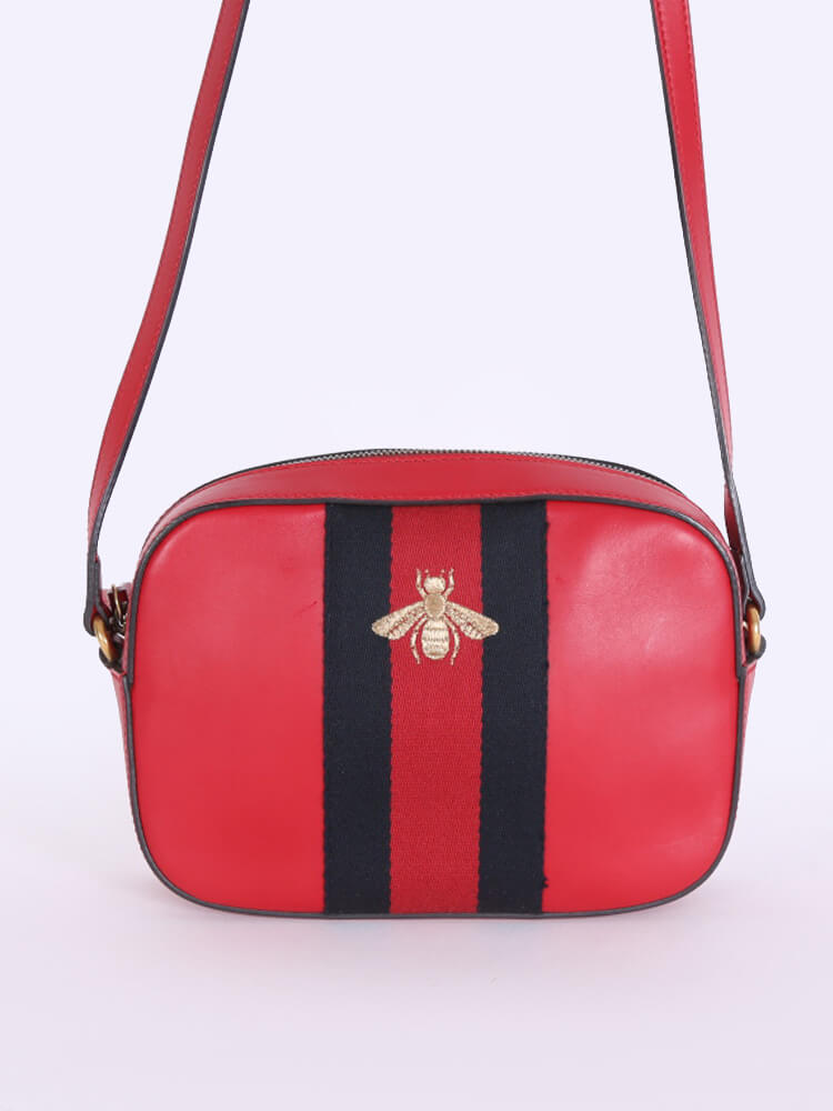 Gucci red bag with bee sale