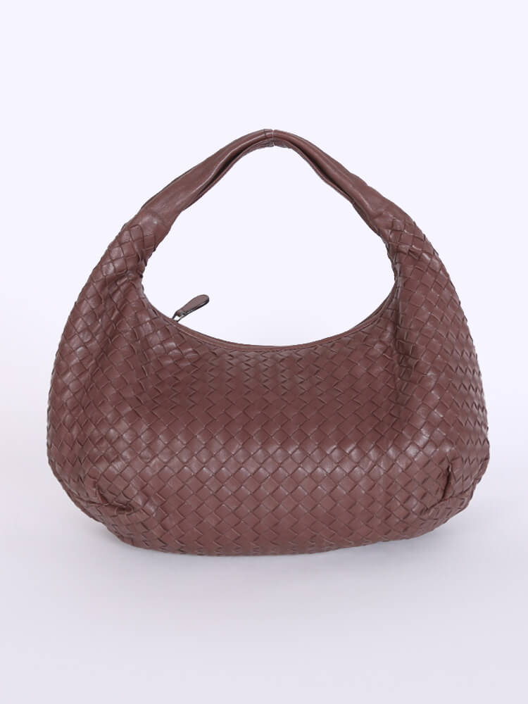 Bottega Veneta Intrecciato Leather Hobo Bag Brown www.luxurybags