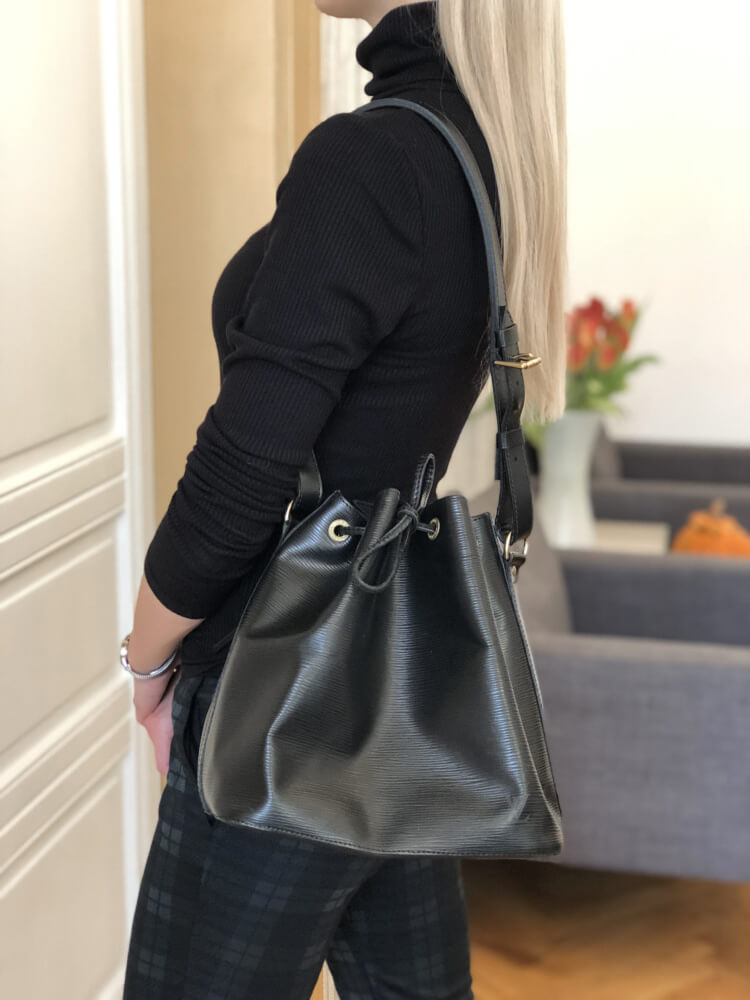 Louis Vuitton Black EPI Leather Large Noe Bag