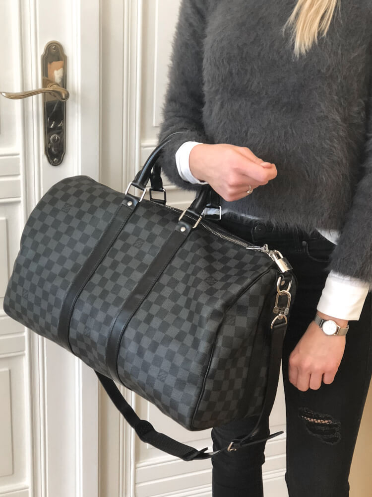 louis vuitton keepall graphite