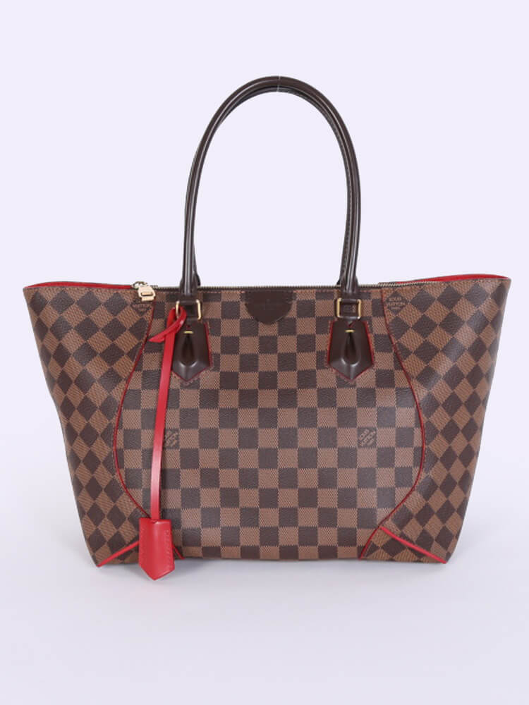 Louis Vuitton Caissa MM Damier Ebene Canvas Tote www.luxurybags