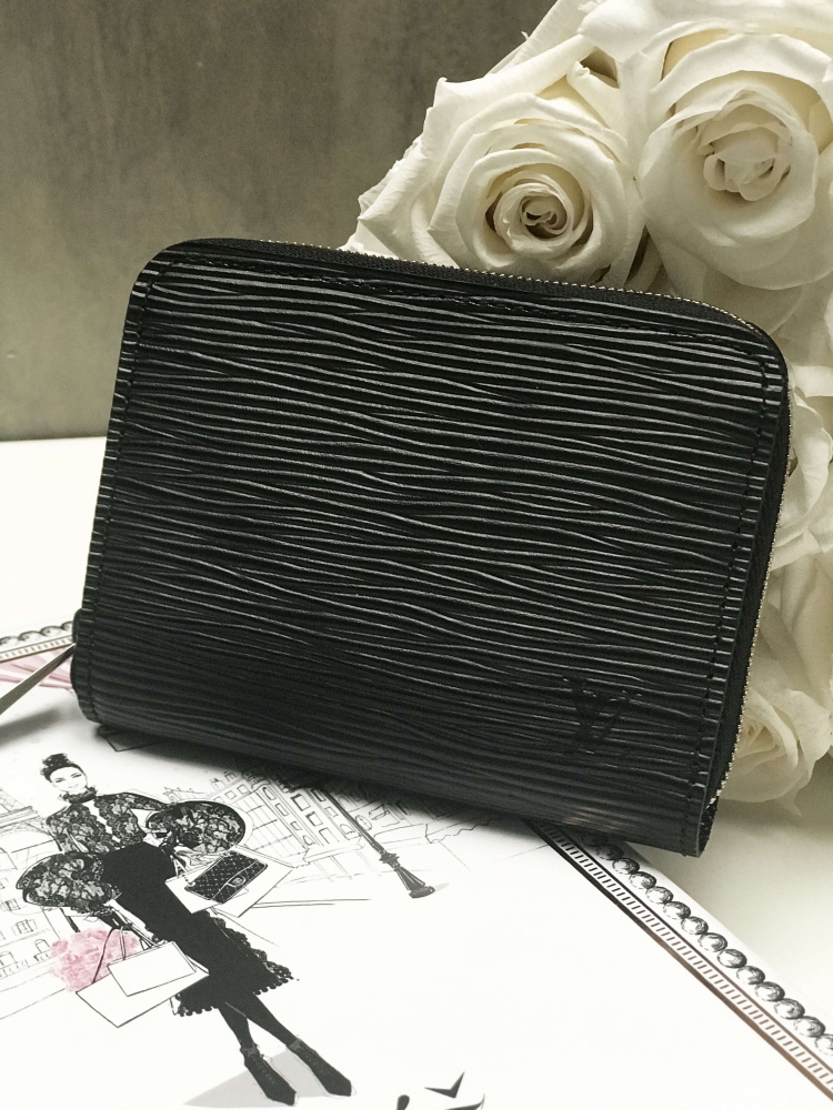 Louis Vuitton Zippy Coin Purse Black EPI