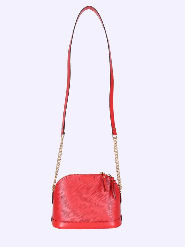 Louis Vuitton Alma Mini Epi Leather Coquelicot www.luxurybags