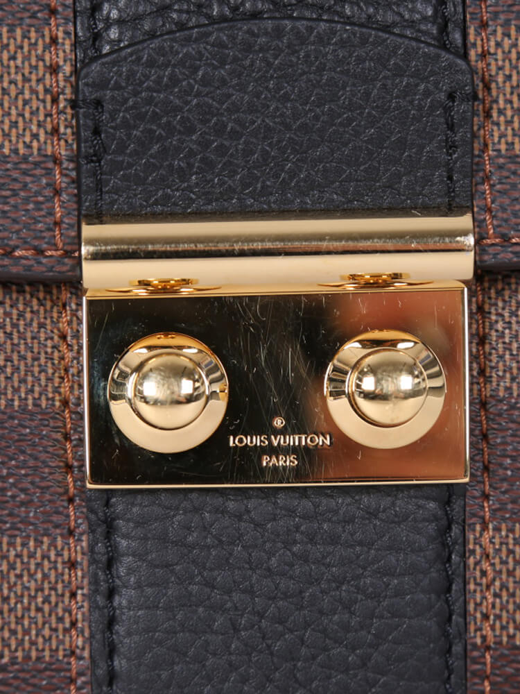 Louis Vuitton Wight Damier Ebene Chain Flap 1la422 Brown Coated