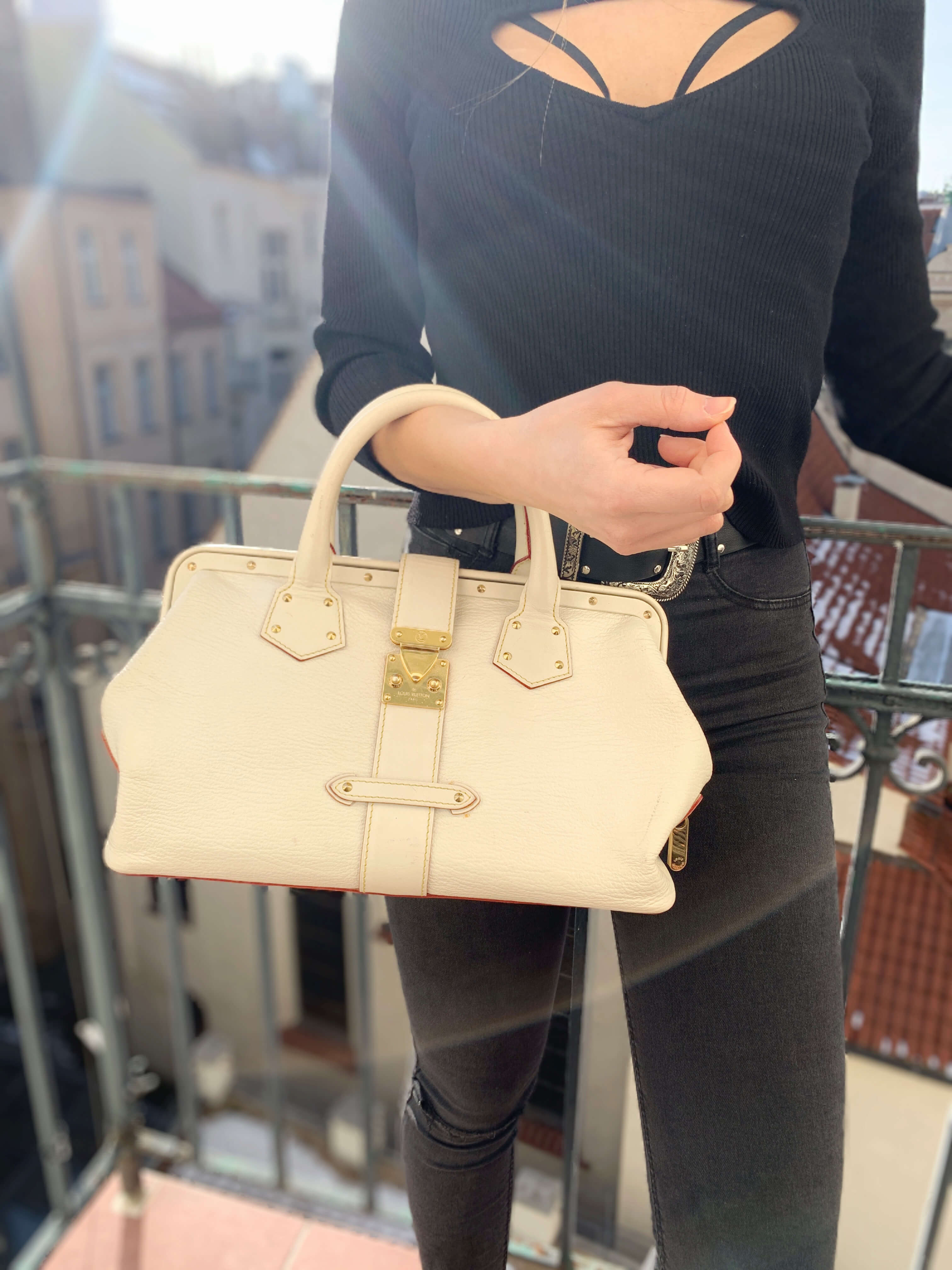 Louis vuitton ivory handbag sale