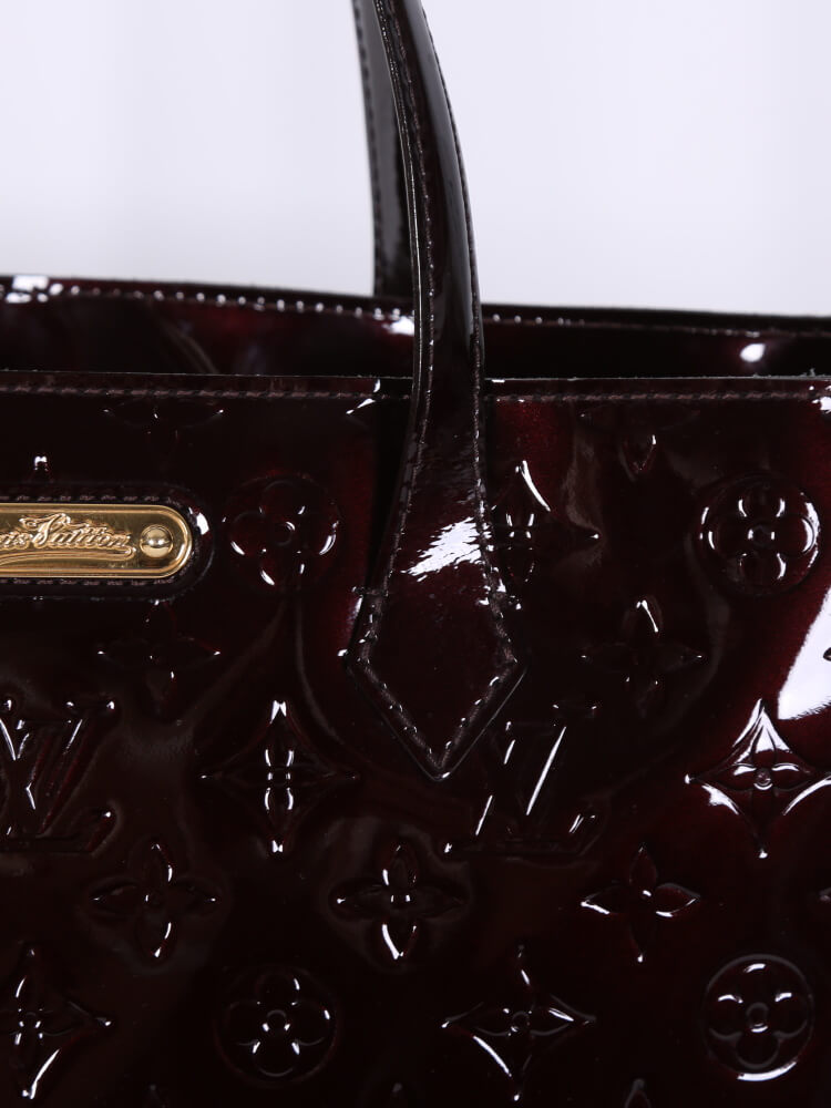 Louis Vuitton Amarante Monogram Vernis Wilshire MM Tote Bag 862240