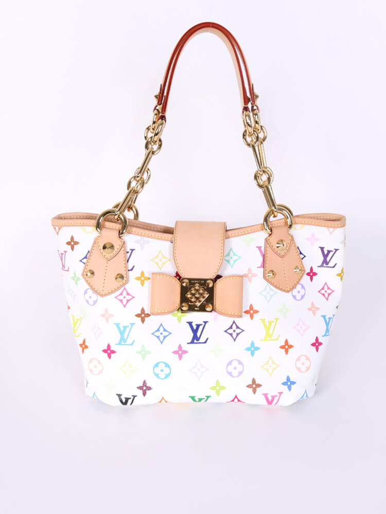 LOUIS VUITTON Monogram Multicolor Annie MM White 1271006