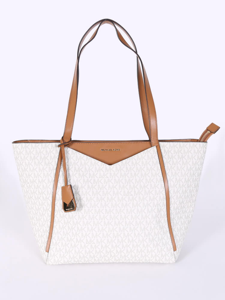 Michael Kors Whitney Large MK Signature Tote Vanilla www.luxurybags