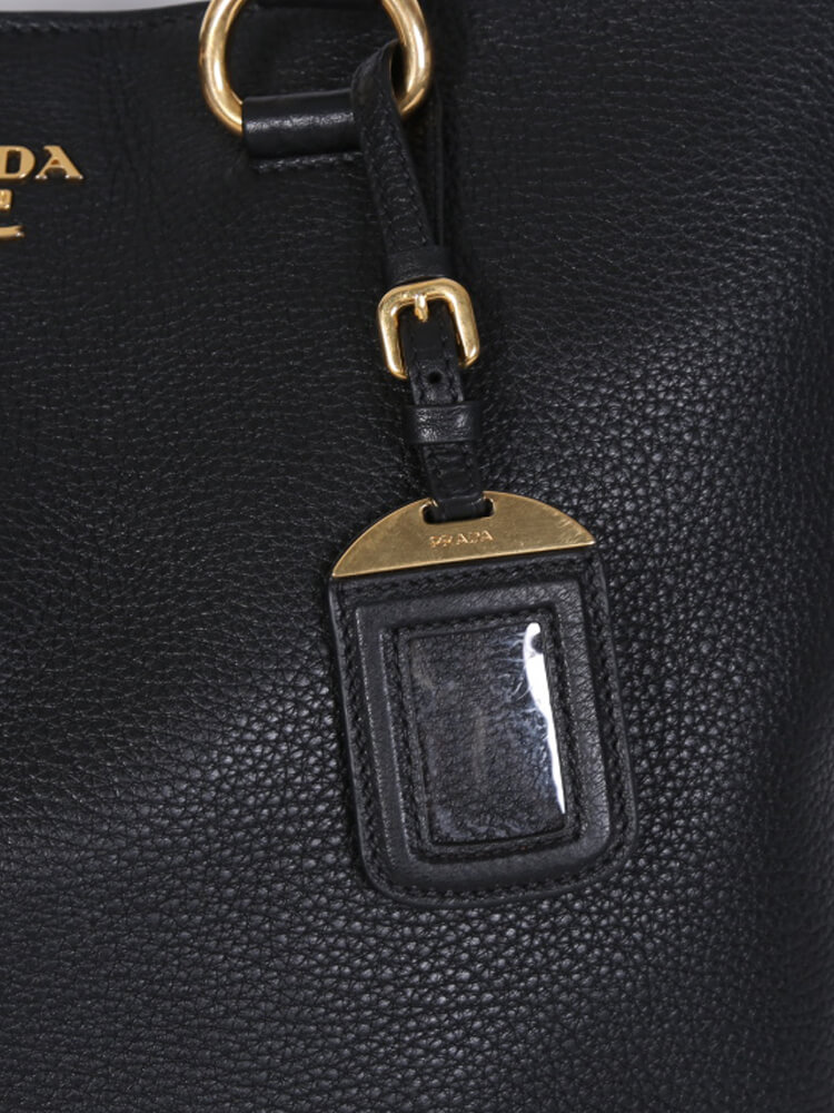 Prada - Vitello Phenix Shopping Bag Nero | www.luxurybags.de