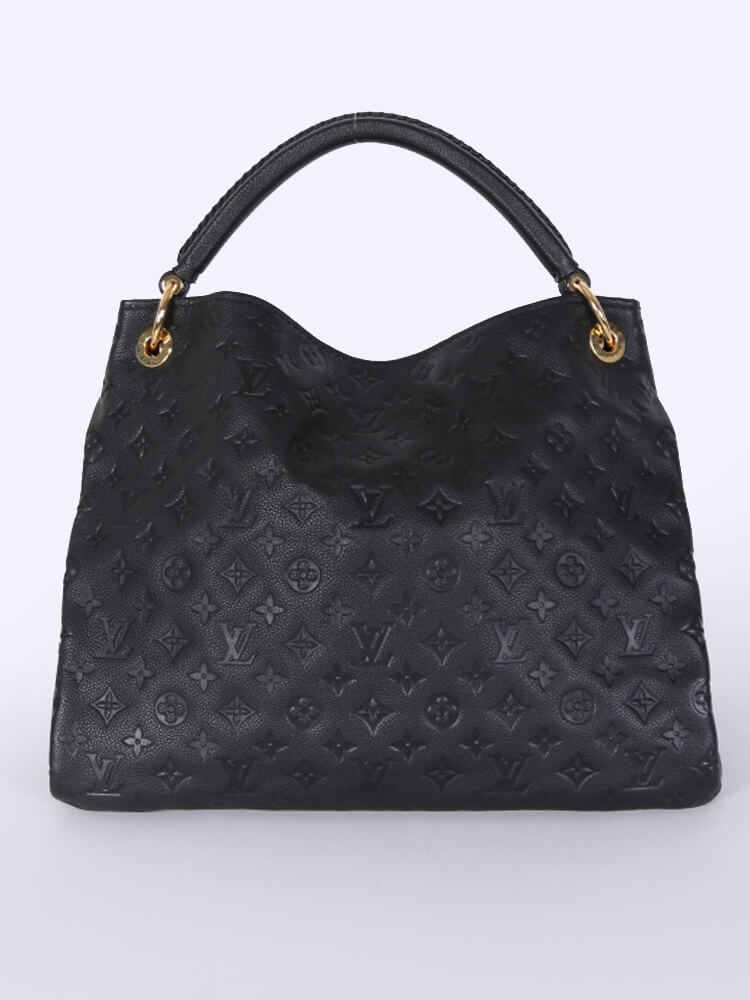 Louis Vuitton Artsy MM Shoulder Bag Monogram Empreinte Leather Black