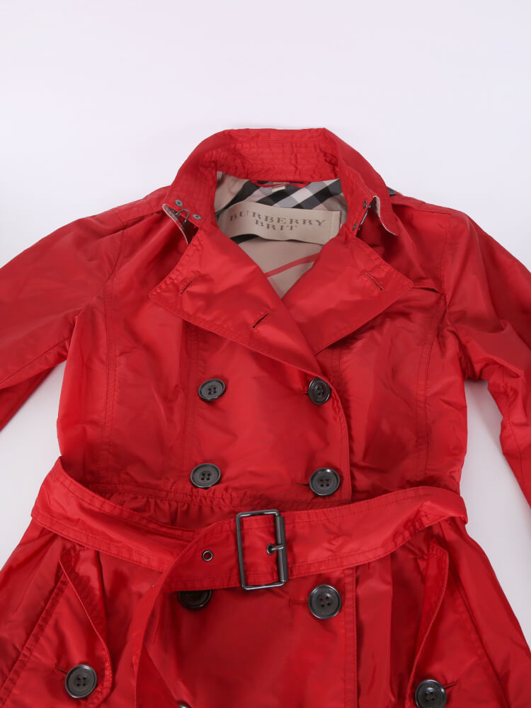 burberry red raincoat