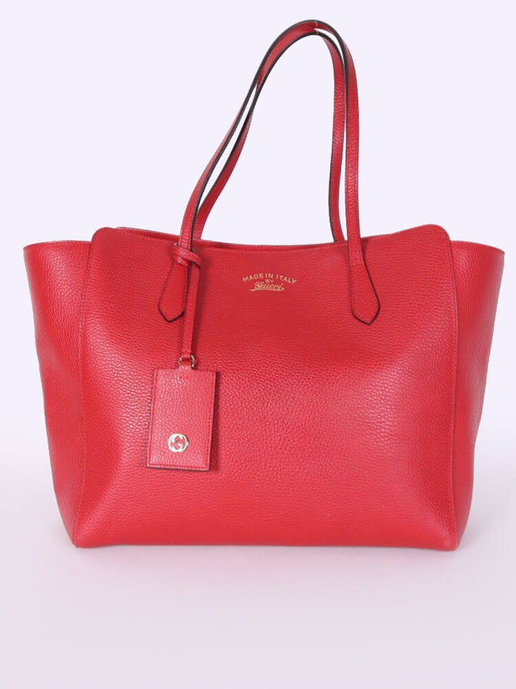 Gucci swing medium leather tote sale