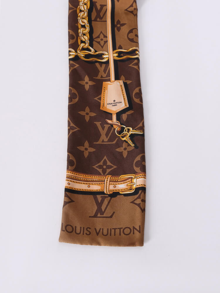 Silk hair accessory Louis Vuitton Brown in Silk - 26168652
