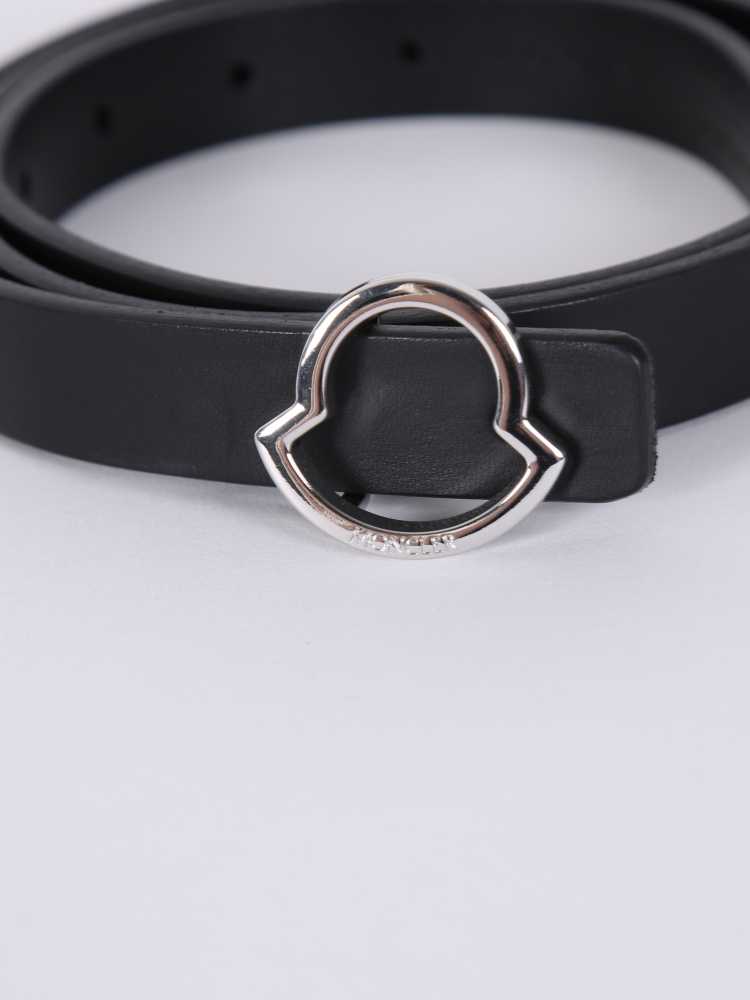 CHALLENGER LOGO LEATHER BELT（BLACK）