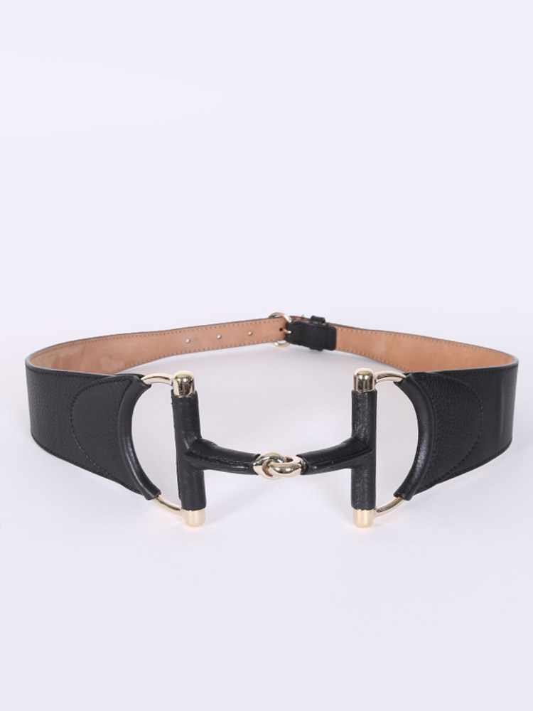 Leather belt hot sale with horsebit